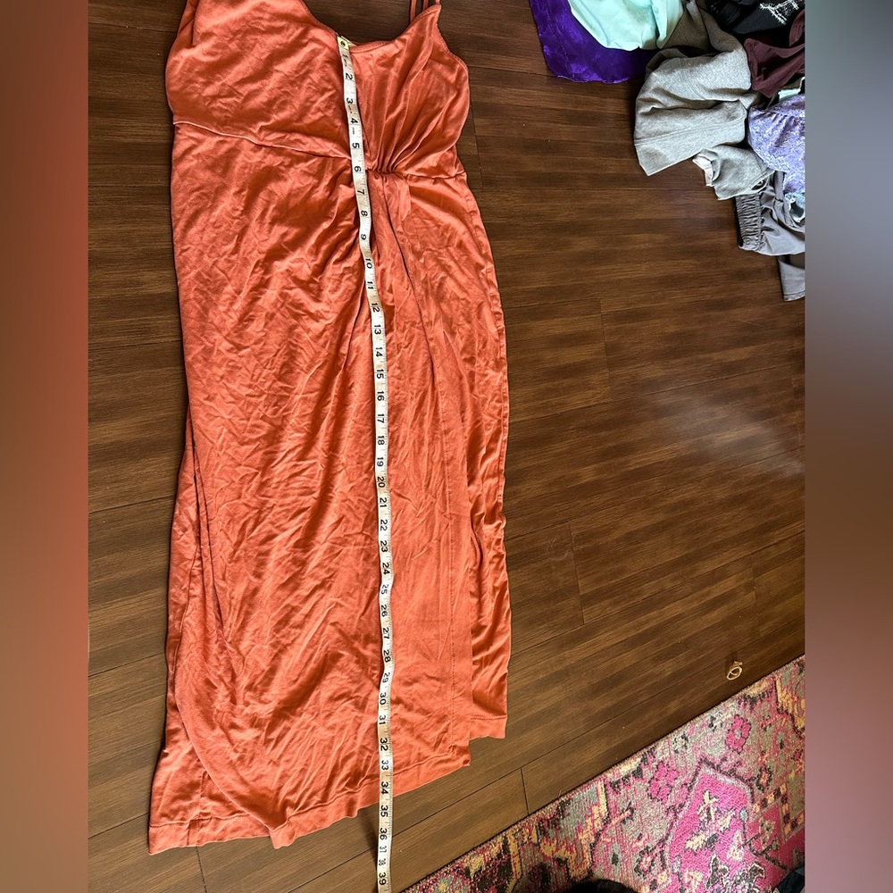 BODEN Gathered Jersey Midi Dress size 12R Kumquat Orange  
Style D0703-BGR - Picture 8 of 10